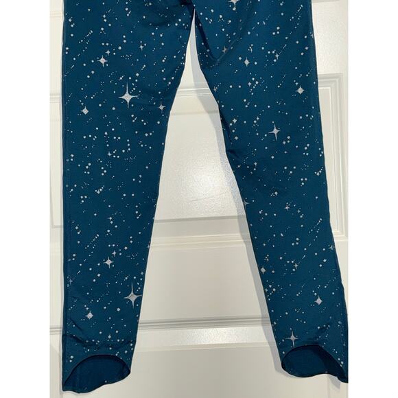 Nike Pro Dri-Fit Teal Starry Night Metallic Legging & Silver Sports Bra, Size M - Picture 7 of 11
